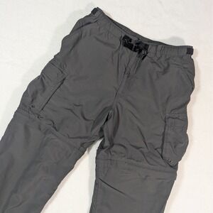 REI Convertible Cargo Hiking Pants Belted Zip Off Legs Gray UPF 50 Mens Medium